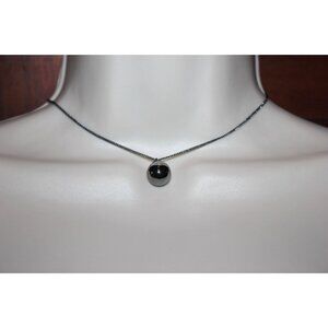 Express Shiny Gunmetal Round Pendant Vintage Y2K Deadstock